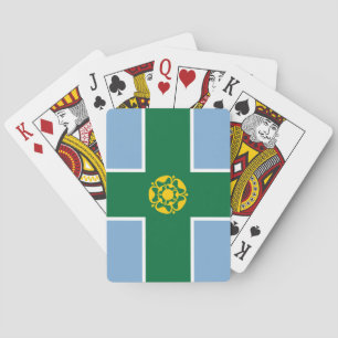 Vlag van Derbyshire-speelkaarten Pokerkaarten