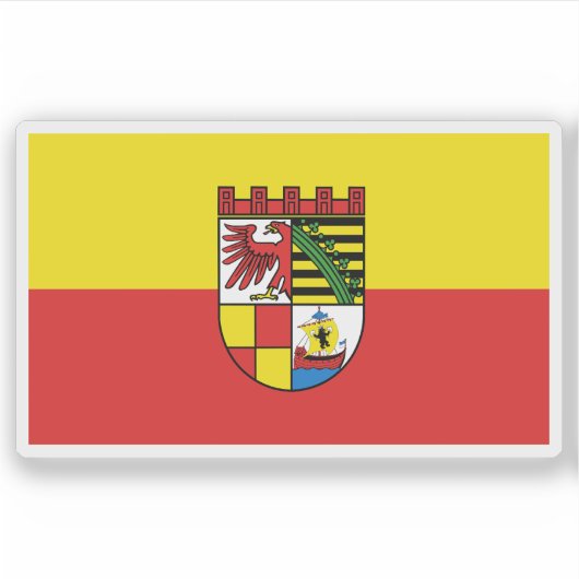 Vlag van Dessau-Roßlau, Duitsland Sticker (Voorkant)