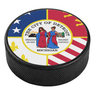 Vlag van Detroit, Michigan Hockey Puck