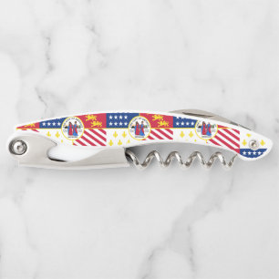 Vlag van Detroit, Michigan Waiter's Corkschroef Kurkentrekker