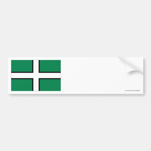 Vlag van Devon Bumpersticker (Voorkant)