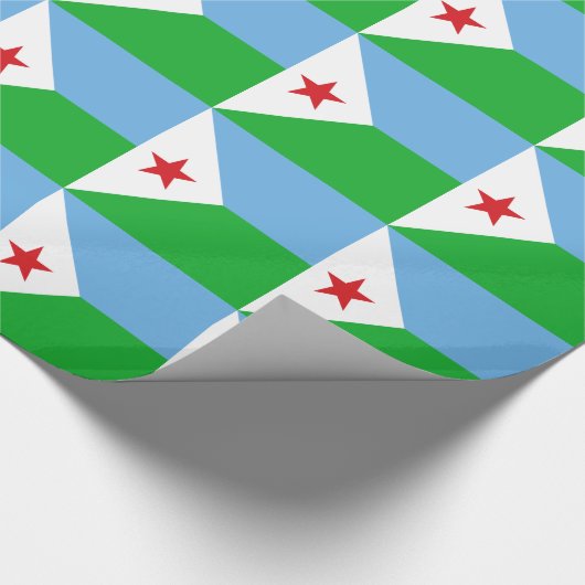Vlag van Djibouti Cadeaupapier (Hoek)