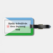 Vlag van Djibouti - Easy ID Personal Bagagelabel (Achterkant horizontaal)