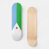 Vlag van Djibouti Skateboard (Voorkant)