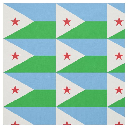 Vlag van Djibouti Stof (Swatch)