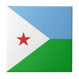 Vlag van Djibouti Tegeltje