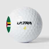 Vlag van Dominica Golfballen (Logo)