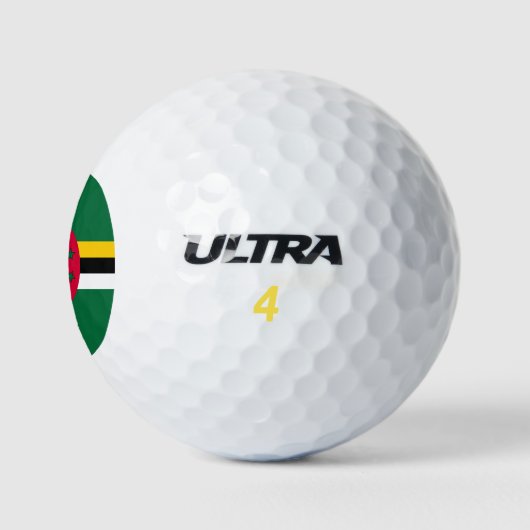 Vlag van Dominica Golfballen (Logo)