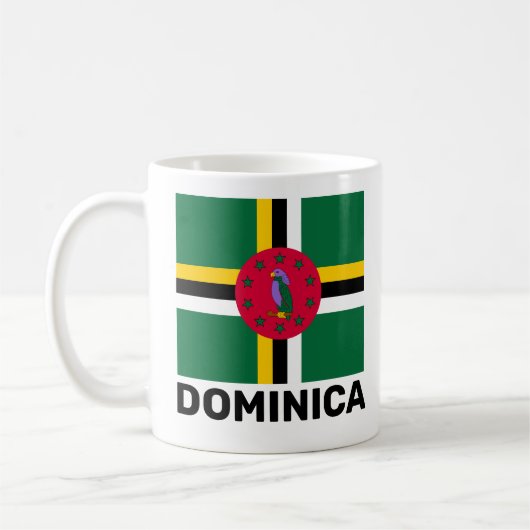 vlag van Dominica Koffiemok (Links)
