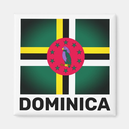 vlag van Dominica Magneet (Voorkant)