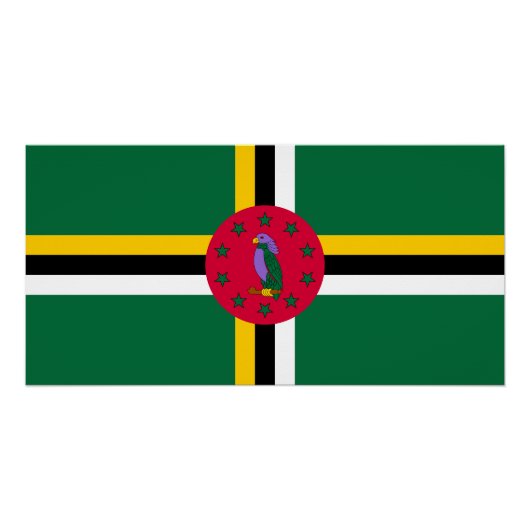 Vlag van Dominica Perfect Poster (Voorkant)