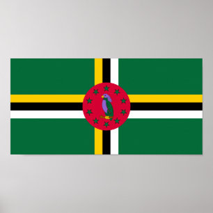 Vlag van Dominica Poster