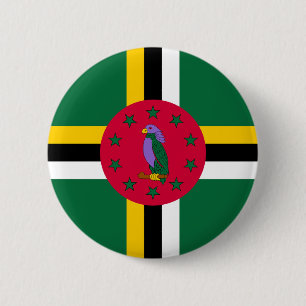 Vlag van Dominica Ronde Button 5,7 Cm