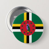 vlag van Dominica Ronde Button 7,6 Cm (Voorkant /achterkant)