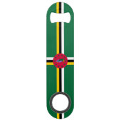 Vlag van Dominica Speed Flessenopener (Voorkant)