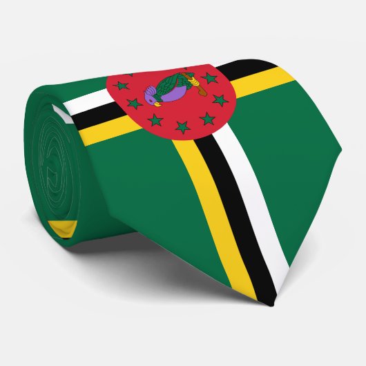 vlag van Dominica Stropdas (Opgerold)