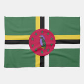 vlag van Dominica Theedoek (Horizontaal)