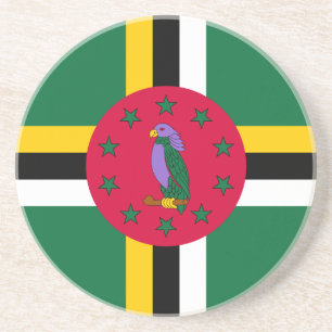 Vlag van Dominica Zandsteen Onderzetter