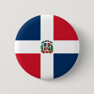 Vlag van Dominicaanse Republiek Ronde Button 5,7 Cm