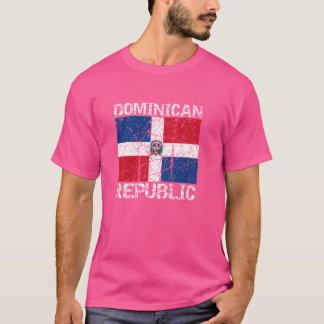 Vlag van Dominicaanse Republiek Versleten Dominica T-shirt
