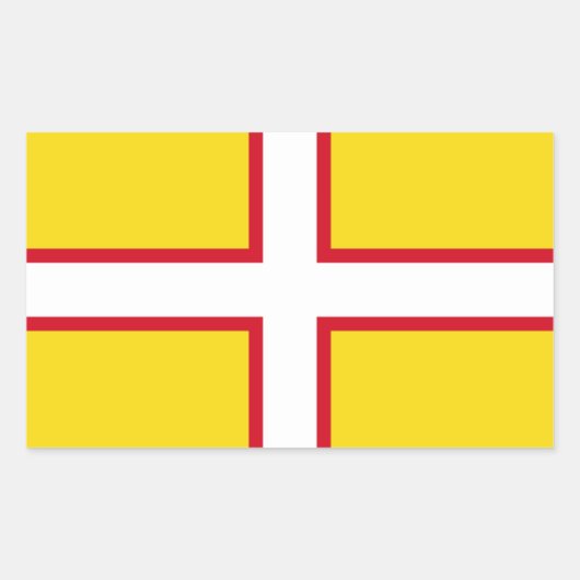 Vlag van Dorset Rechthoekige Sticker (Voorkant)