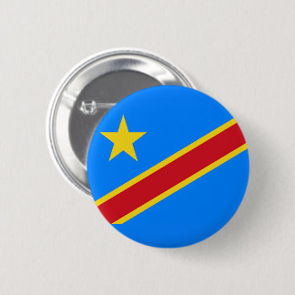 Vlag van DR Congo Ronde Button 5,7 Cm