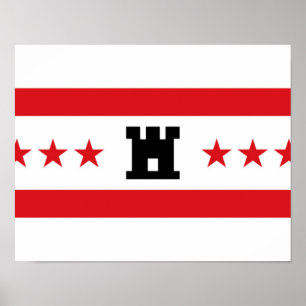 Vlag van Drenthe Poster