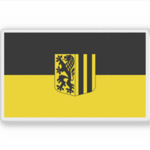 Vlag van Dresden, Duitsland Sticker