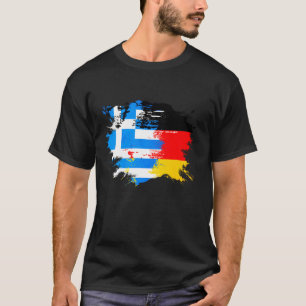 Vlag van Duitse en Griekse gemengde afkomst T-shirt