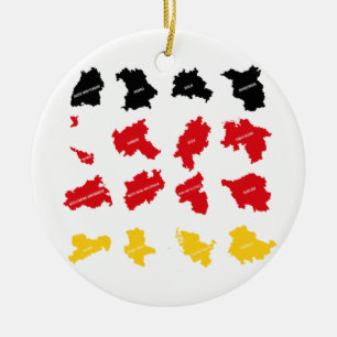 Vlag van Duitse Staten Keramisch Ornament
