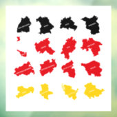 Vlag van Duitse Staten Raamsticker (Vel 3)