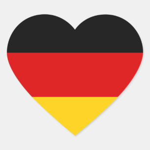 Vlag van Duitsland Hart Sticker