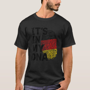 Vlag van Duitsland Het Zit In Mijn DNA Duitse Root T-shirt
