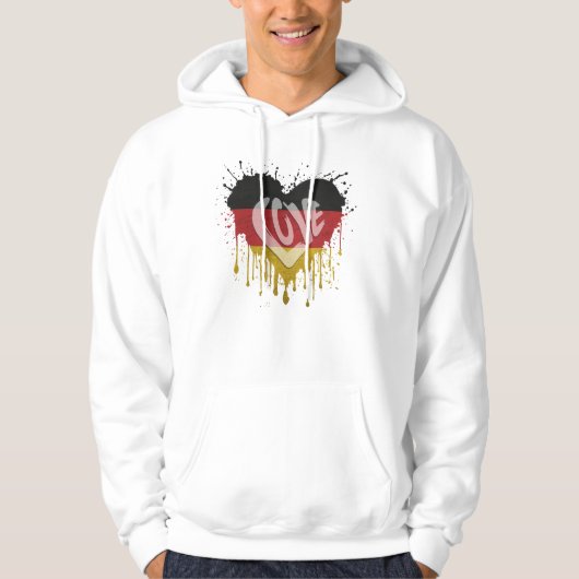 Vlag van Duitsland Love Hoodie (Voorkant)