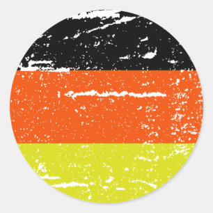 VLAG VAN DUITSLAND RONDE STICKER