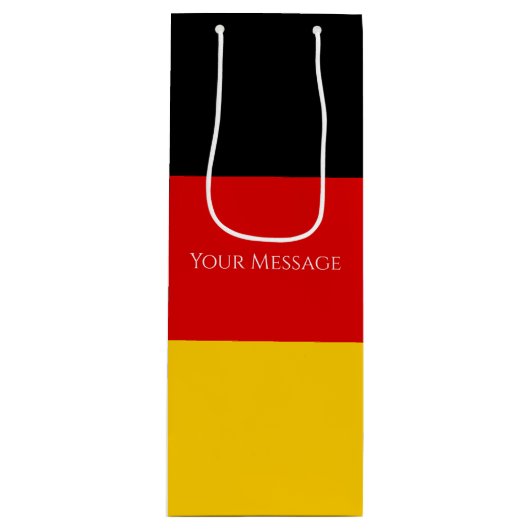 Vlag van Duitsland Schwarz Rot Gold gepersonalisee Wijn Cadeautas (Voorkant)