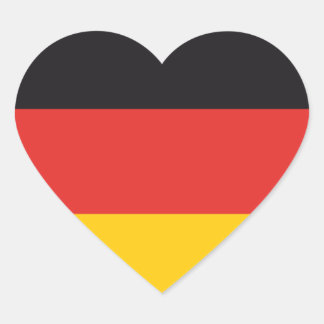 Vlag van Duitsland x20 stickers hartvormige Duitse