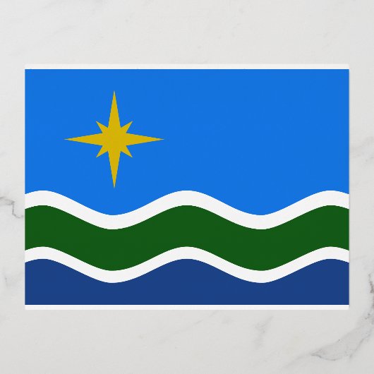 Vlag van Duluth, Minnesota Folie Feestdagen Briefkaart (Voorkant)