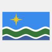 Vlag van Duluth, Minnesota Rechthoekige Sticker (Voorkant)