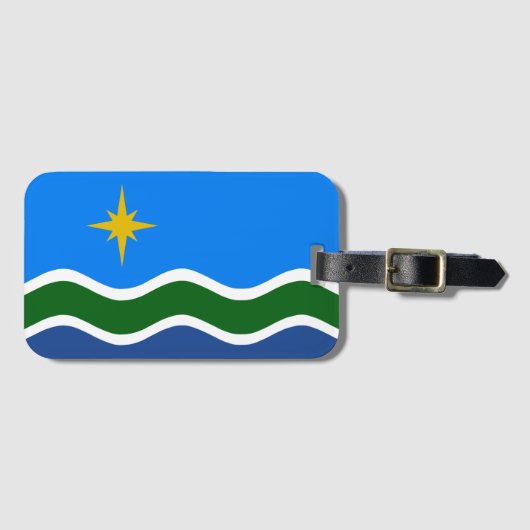 Vlag van Duluth, MN Bagagelabel (Voorkant (horizontaal))