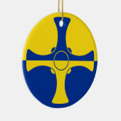 Vlag van Durham (graafschap van Engeland, VK) Keramisch Ornament (Rechts)