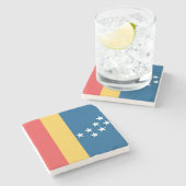 Vlag van Durham (North Carolina, VS) Stenen Onderzetter (Zijkant)