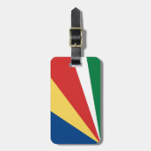 Vlag van Easy ID Seychellen Persoonlijk Bagagelabel (Voorkant verticaal)