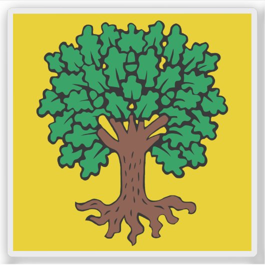 Vlag van Échallens, Zwitserland Sticker (Voorkant)