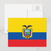 Vlag van Ecuador Briefkaart (Voorkant / Achterkant)