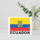  vlag van Ecuador Briefkaart (Staand voorkant)
