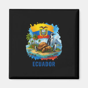 Vlag van Ecuador Ecuador Galapagos-eilanden Vakant Magneet
