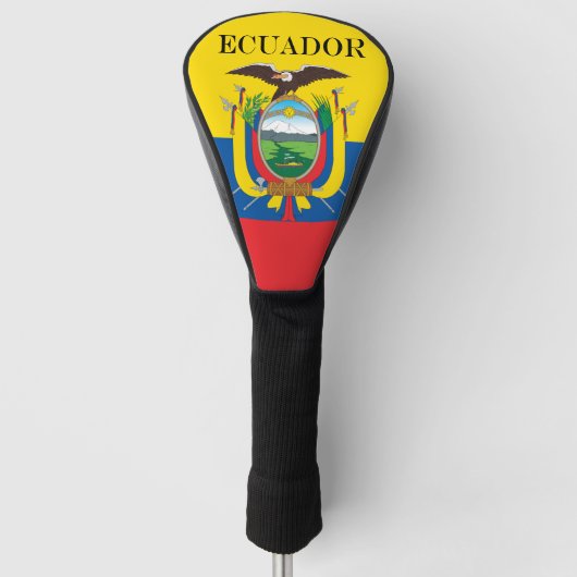 Vlag van Ecuador Golfheadcover (Voorkant)