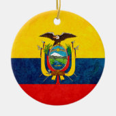 Vlag van Ecuador Keramisch Ornament (Voorkant)