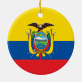 Vlag van Ecuador Keramisch Ornament (Achterkant)